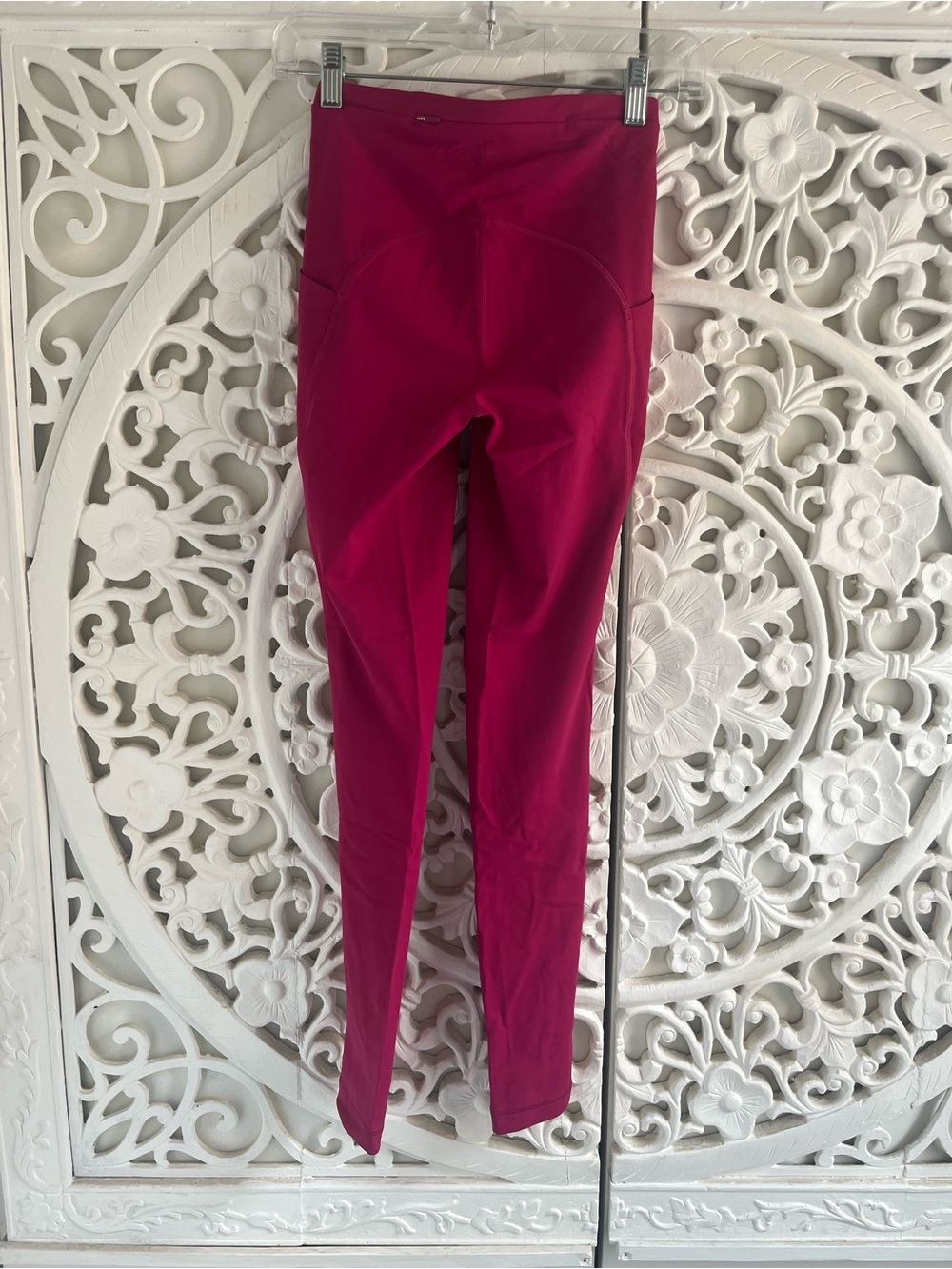 Lululemon Fast & Free Leggings Pink Size 2 High Rise Running Nulux Pockets - Picture 2 of 6